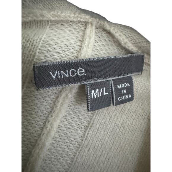 Vince Womens Medium Large Sweater Poncho Cape Armholes Wool Cashmere Open #5696 - Picture 5 of 12